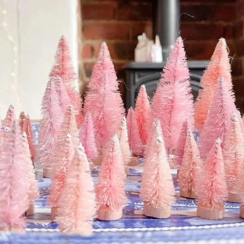 Conjunto Mini Árvores de Natal em Pinheiro para Decoração - Zinova