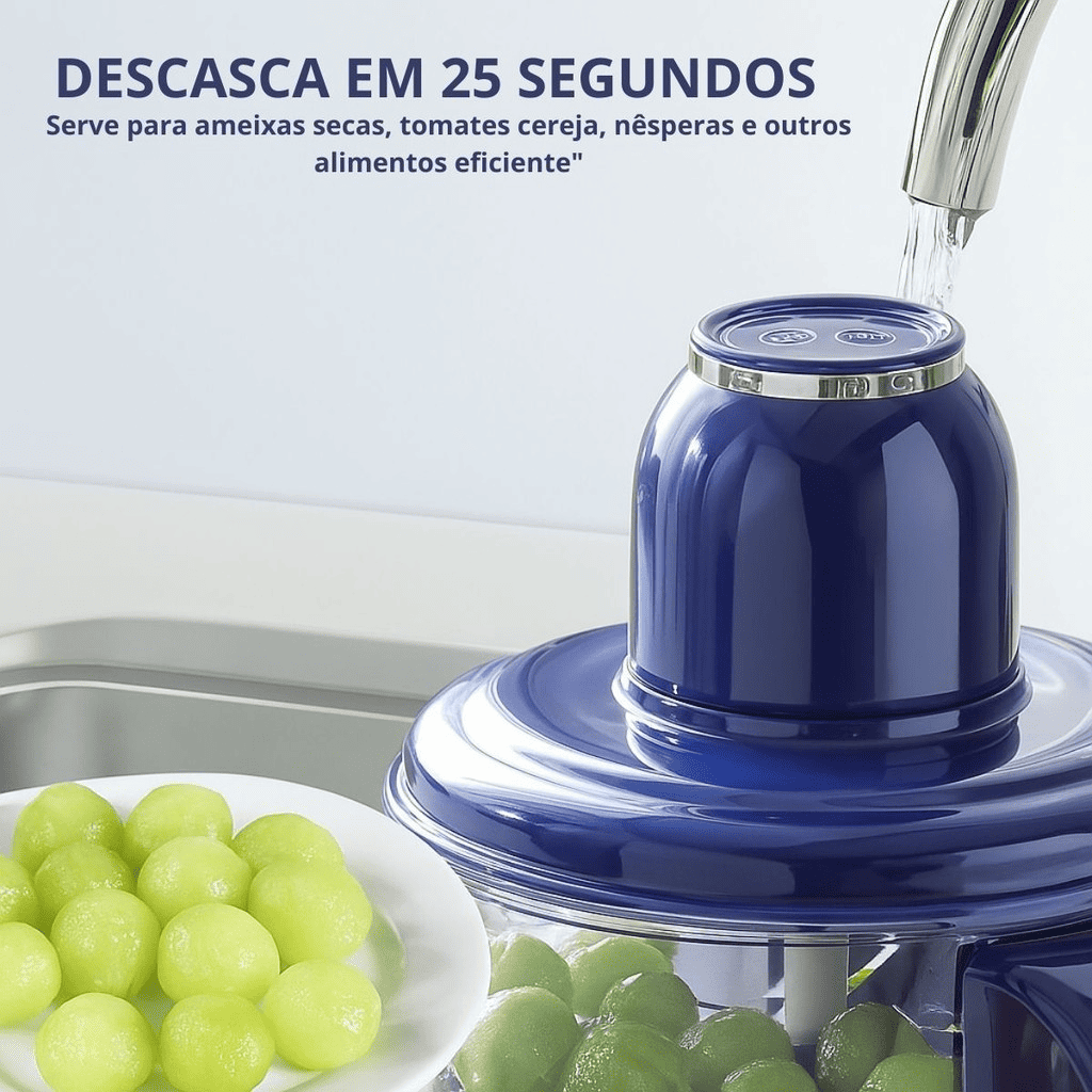 (ÚLTIMAS UNIDADES) Descascador Elétrico de Alho e Frutas Automático