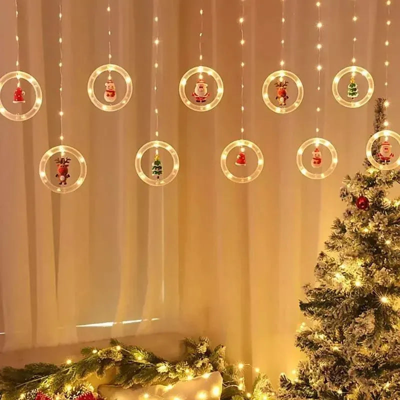 Cortina de Luzes LED para Decoração de Natal - Zinova