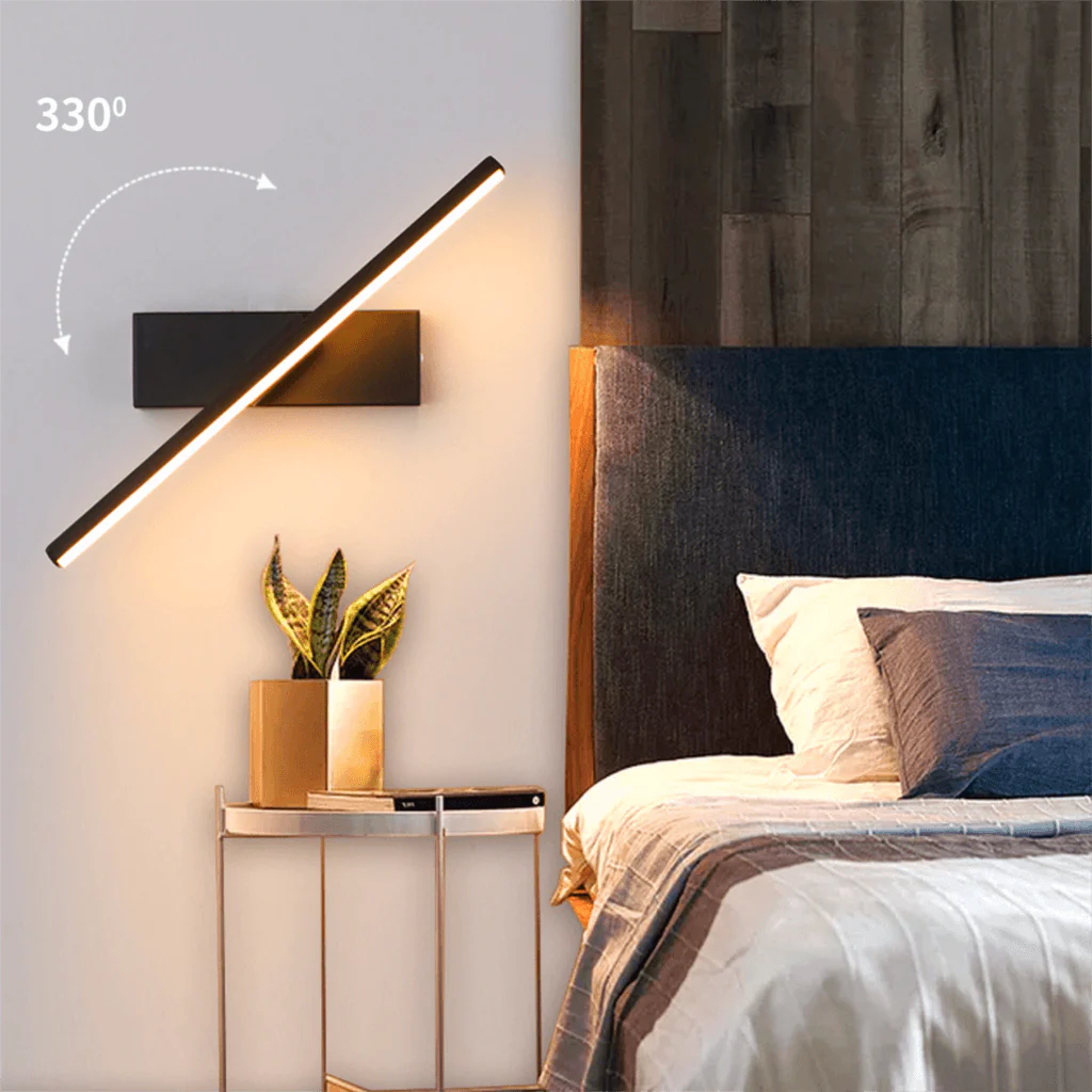 Luminária Moderna de Parede para Quarto Rotativa - Zinova