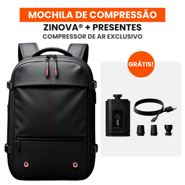 (COMPRESSOR DE AR GRÁTIS) Mochila de Compressão a Vácuo - Zinova